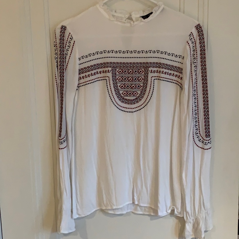 Zara Embroidered Blouse